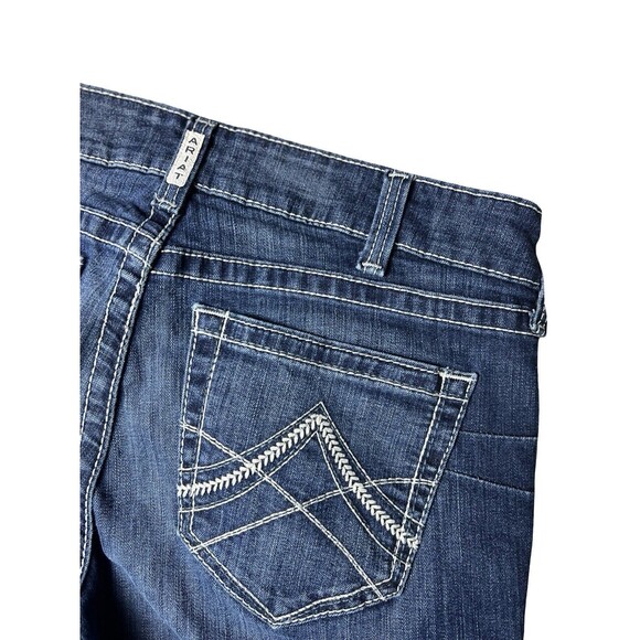 Ariat Denim - Ariat REAL Denim Women Jeans 34x33 Blue Western Straight Leg Mid Rise 32R